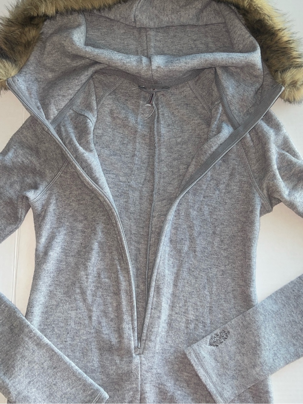 NEW Free People Snowmass Onesie Heather Gray Small cozy boho - Picture 9 of 17